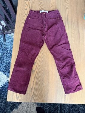 GAP Vintage Slim High-Rise Corduroy Pants in Wine